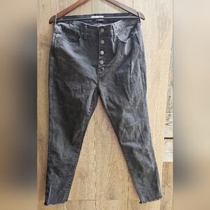 Madewell Button Fly Charcoal Denim Jeans
